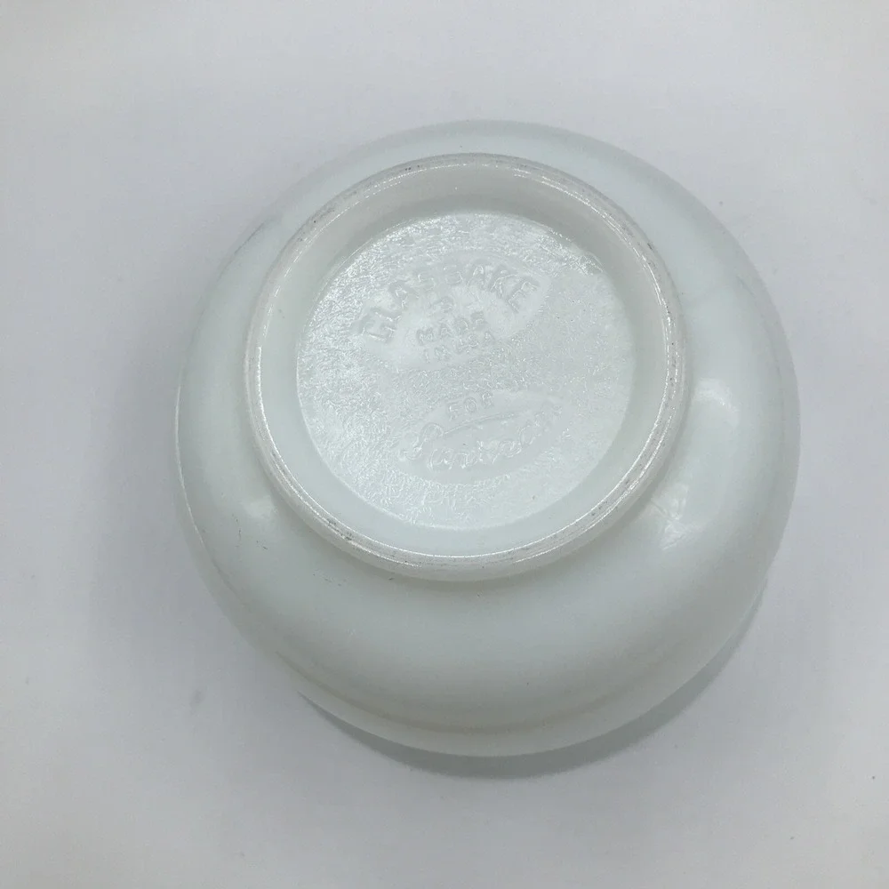 Glass bake for Sunbeam White Milk Glass Mixing Bowl #9‎